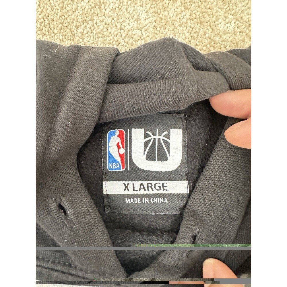 NBA San Antonio Spurs Black Hoodie XL EST 1973 Graphic Pullover Sweatshirt - Picture 2 of 8